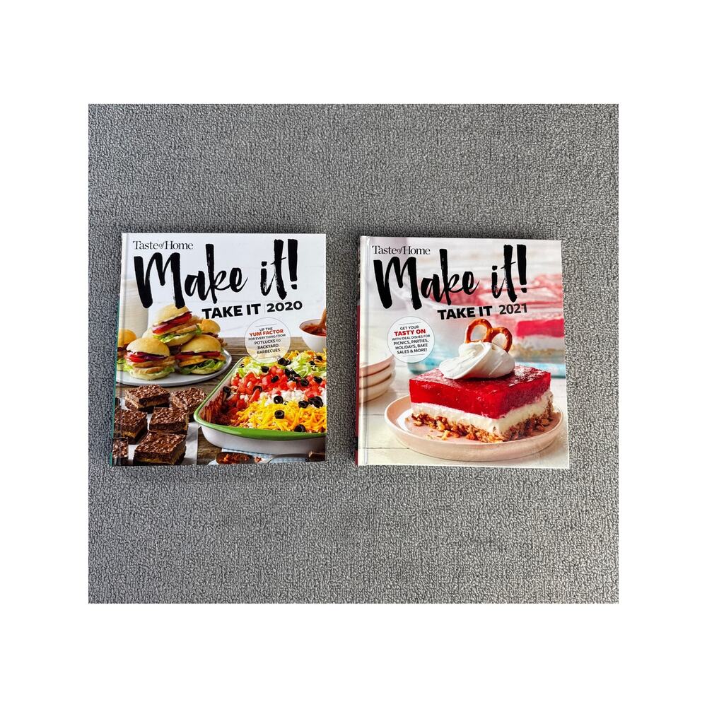 Taste of Home Cookbook Make It! Take It Lot‎ of 2 Potluck, Picnic, BBQ, Holiday